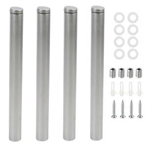 lot 2126 image: Rannb Extra Long Glass Standoff Bolts 0.75 Dia Advertising Screw Nails 8-inch20cm Length Wall Sign Standoff for Acrylic Signs -4pcs