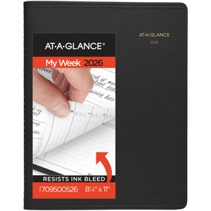 lot 2133 image: AT-A-GLANCE 2026 Weekly Appointment Book Planner Black Large 8 14 x 11 - Weekly