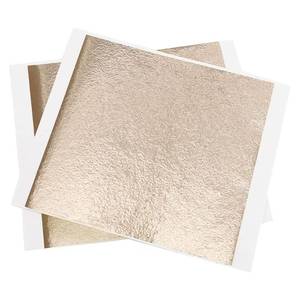lot 4018 image: Imitation Gold Foil Sheets - KINNO Antique Gold Leaf Paper for Arts Decoration, Gilding, Nails, Handcrafts, Picture Frames, Sculpture, Furniture, and Wall, Paintings, 100 Sheets 5.1 by 5.3 Inches