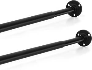 lot 4421 image: TYRON Small Thin Closet Rods for Hanging Clothes, 12 Diameter, 18 to 30 In. Adjustable Slim Closet Rod, Metal Closet Bar Hanging Rod for Closet Wardrobes Laundry RV (Black,2 Pcs)