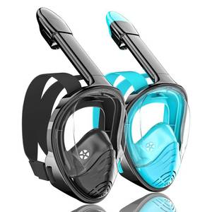 lot 4442 image: QingSong Full Face Snorkel Mask for Adults, Snorkeling Gear with Camera Mount, 180 Degree Panoramic View Snorkel Set Anti-Fog Anti-Leak