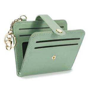 lot 4444 image: Airkit Small Wallets Woman RFID Blocking Leather Credit Card Holder - with ID Window - Card Wallets for Women - with Zipper Coin Purse - Keychain Wallet