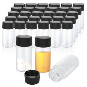 lot 4462 image: SENENQU 100 PCS 20ml (5 dram) Glass Vials Clear Small Liquid Sample Bottles with Screw Caps, 27.5mm Diameter x 57mm Length Leak-Proof Lab Sample Vials for Laboratory, Seeds