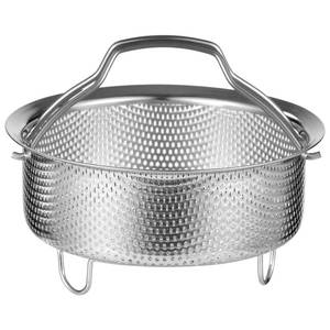 lot 4468 image: yeesport 304 Stainless Steel Steamer Basket with Carrying Handle, 7.1 in Food Steamer, Vegetable Steamer1 Insert for Pots, Multi-Purpose Perforated Strainer Colander Basket for Kitchen, Camping