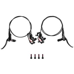 lot 9553 image: Z00M HB876 4-Pistons Hydraulic Disc Brake Set, MTB Hydraulic Brakes Left Front 850mm Right Rear 1450mm Bicycle Hydraulic Brake Kit for eBike, Mountain Bike, Road Bike, Fat Bike(Pre-Bled)