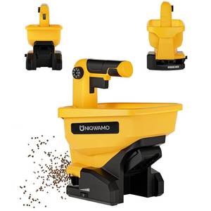 lot 9565 image: Uniqwamo Handheld Power Spreader Compatible for Dewalt 20V60V Li-ion Battery, Available Year-Round, Grass Seeds, Rock Salt (Battery not Included)