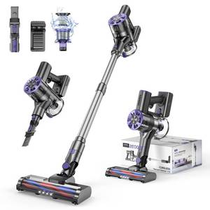 lot 9593 image: Comvtu Cordless Vacuum Cleaner for Home, 80,000PRM Powerful 4 in 1 Lightweight Stick Vacuum with 2 Adjustable Suctions, Max 40 Mins Runtime, 2600mAh Rechargeable Vacuum Cleaners (Indigo Purple)
