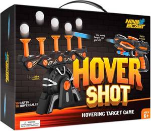 lot 9599 image: Hover Shot Shooting Toy for Kids - Ball Target Game for Nerf Guns Cool Birthday Gifts Toys for Boys Age 6 Year Old Boy Best Teenage Gift Idea - Gun, Targets & Darts