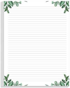 lot 10253 image: Stationery Lined Paper, Letter Size Unpunched Ruled Filler Paper, 100Sheets200Pages Loose-Leaf Line, 100gsm, 8.5 x 11, Leaf