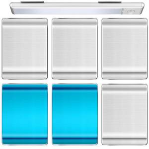 lot 10271 image: Konohan 6 Pcs Under Cabinet Lights Magnetic Sticky Replacement Magnetic Strips Blue Tape Strips with Adhesive Backing Cabinet Lights Sticky(1.77 x 1.38 Inches)