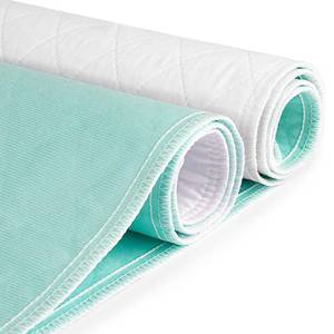 lot 11068 image: CoolShields Waterproof Bed Pads Incontinence Washable Reusable Bedwetting Mattress Protector Pad for Kids, Adults, Elderly, and Pets 34 x 52 (2 Pack)