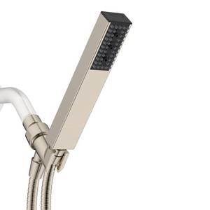 lot 11085 image: Hibbent cUPC Certified Handheld Shower Head, High Pressure 4 Spray Stainless Steel Showerhead, Built-in Power Wash to Clean Tub & Pets, Adjustable Brass Showerhead Holder, 71 Hose, Brushed Nickel