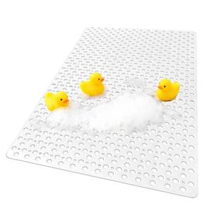 lot 11099 image: Extra Large Shower Mat, Yonala 47 x 32 Inch Non Slip Shower Mats for Inside Shower, Soft TPE Shower Floor Mat with Suction Cups and Drain Holes, Machine Washable Bathroom Shower Mat, Easy to Clean