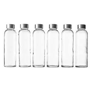lot 11100 image: Epica 18-Oz. Glass Beverage Bottles, Set of 4