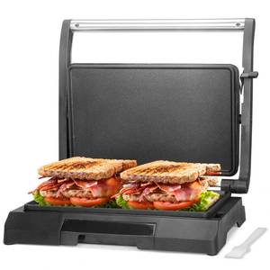 lot 11110 image: Bakers Friend Mini Panini Press Electric Griddle, 2 Slices of Panini Grill Press Sandwich Maker Press, Sandwichera Electrical for Pancakes & Eggs, Oil Tray, Non Stick Surfaces, Stainless Steel