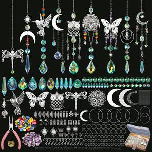 lot 12322 image: Worgree DIY Suncatcher Kit 460pcs Sun Catchers Making Supplies Art and Crafts for Adults Hanging Prism Sun Catcher with Crystals Ball Indoor Window Home Wedding Garden Festival Decor Gifts
