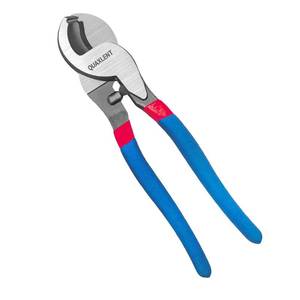 lot 12341 image: QUAXLENT 10 Inch Large Cable Cutter Heavy Duty High Leverage Big Wire Cutting Plier Tool for 40 Aluminum 20 Soft Copper and 100PR 24AWG Comm Cable, Blue