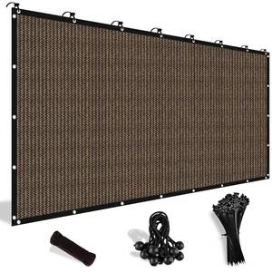 lot 13926 image: Shade&Beyond 90% Sun Shade Cloth with Grommets, 3 X 6 Pergola Shade Cover Canopy, Mesh Tarp Sun Screens for Patio, Outdoor, Garden, Backyard, Mocha