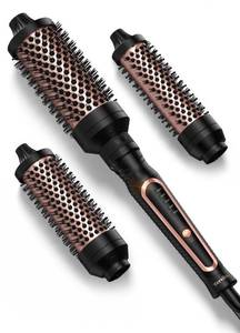 lot 13935 image: Terviiix PRO Thermal Brush Set for Voluminous Style, Non-blowing Heated Round Brush with Adjustable Temp, 3-in-1 Curling Brush with Detachable Head(1.25,1.5,1.77), 20S Fast Heating with Dual MCH