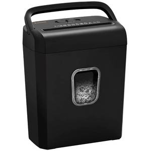 lot 13954 image: Bonsaii 6-Sheet Micro-Cut Paper Shredder, P-4 High-Security for Home & Small Office Use, Shreds Credit CardsStaplesClips, 3.4 Gallons Transparent Window Wastebasket, Black (C234-A)