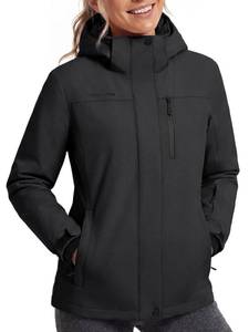 lot 13979 image: FREE SOLDIER Womens Waterproof Ski Snow Jacket Fleece Lined Warm Winter Rain Jacket with Hood Fully Taped Seams(Black,XL)
