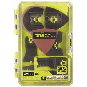 lot 14054 image: 16 PC. OSCILLATING Multi-Tool Blade Accessory Set