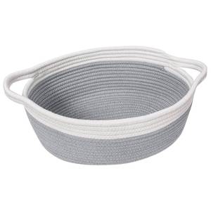 lot 14088 image: Goodpick Small Baskets for Gifts Empty, Easter Basket for Gifts Home Decor, Woven Burr Basket for Storage with Handles, Decorative Cotton Rope Baskets for Baby Shower Diaper Toy, 12 x 8 x 5