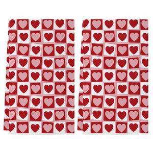 lot 14098 image: Siilues Valentines Kitchen Towels Set of 2, Red Pink Love Hearts Valentines Day Dish Towels 18x26 Inch Sweet Home Party Decor Drying Dishcloth Anniversary Wedding Decoration Hand Towels