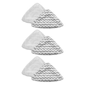 lot 14099 image: 6-Pack Replacement Steam Mop Pads, Compatible with Bissel Bissell PowerEdge and PowerForce Lift-Off Steam Mop 2078, 2165, 20781 Washable Reusable Replacement Mop Pads (3 Soft  3 Scrubby)