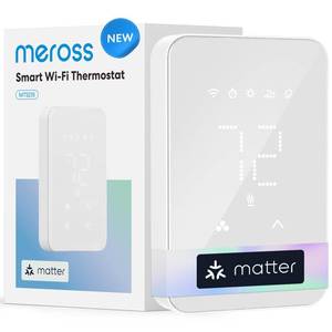 lot 14115 image: meross Matter Smart Thermostat for Electric Baseboard Heater, Works with Alexa, HomeKit, Google, SmartThings, Programmable WiFi Thermostat for House, Energy Saving, App & Voice Control for Smart Home