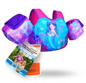 lot 14136 image: AEOCOO Puddle Float Jumper 20-30-50-60-70 Pounds, Toddler Swim Vest for 1-3-5-6-9 Years Old, Pool Floats with Swimming Arm Floaties Swim Jacket for Kids Swimmies, Boys, Girls, Ni�os, Mermaid