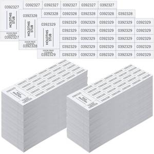 lot 15695 image: Kosiz 2000 Sheets Raffle Ticket 25 Bid Chinese Auction Tickets Tricky Tray Basket Raffle Sheets for School Class Rewards Carnival Door Prize Fundraiser Event(White)