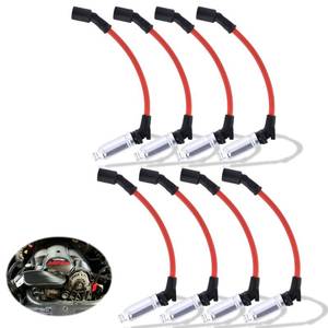 lot 15709 image: Busieea High Performance 10.5mm High Temp Resistant Spark Plug Ignition Wires Set for Chevy Silverado Tahoe Suburban Avalanche GMC Sierra Yukon Cadillac Escalade 4.8 5.3 6.0 6.2 V8, OEM# 48322