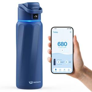 lot 16013 image: BOOST Smart Water Bottle with Reminder & Tracker, Double Wall Vacuum Insulated Bottles Stainless Steel, 32oz BPA-Free Wide Mouth for Gym, Office, School, Ideal Gift for Christmas, New Year
