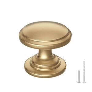 lot 16032 image: Banqin 10 Pack Cabinet Knobs 1-316 Inch Round Champagne Bronze Dresser Drawer Knobs Zinc Alloy Hardware with Wide Base for Kitchen Bedroom Bathroom