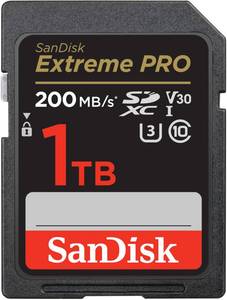 lot 16417 image: SanDisk 1TB Extreme PRO SDXC UHS-I Memory Card - C10, U3, V30, 4K UHD, SD Card - SDSDXXD-1T00-GN4IN