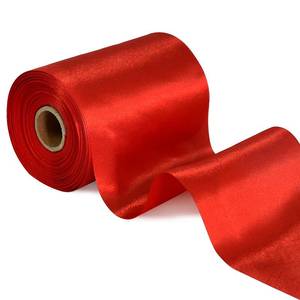 lot 16422 image: TONIFUL 4 Inch x 22Yards Wide Red Satin Ribbon Solid Fabric Large Ribbon for Cutting Ceremony Kit Grand Opening Chair Sash Table Hair Car Bows Sewing Craft Gift Wrapping Wedding Party Decoration