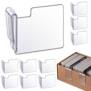 lot 16478 image: Chunful 10 Pcs Transparent Card Box Dividers, ABS Trading Card Dividers Clip Storage Separator clips the cardboard side wall for Sports Baseball Cards Organizer (Max Opening Width4mm Fits Sigle Wall)