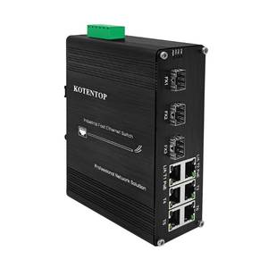 lot 16480 image: 9-Port Unmanaged Industrial Ethernet Hardened Network Fiber Switch with 6 x 10100Base-T RJ45 Plus 3 x 100Base-FX SFP,Support 1248VDC, IEEE802.3afat POE Budget 180W,IP40,DIN Rail Mounting, Safety