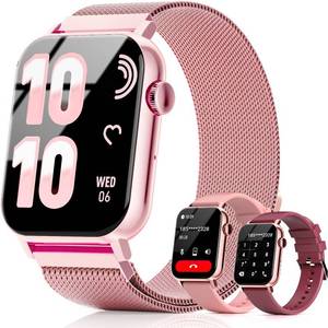 lot 16485 image: Trendia Smart Watches for Women, 1.83 HD Fitness Tracker (AnswerMake Calls), 120 Sport Modes with Heart RateSleep Monitor, IP68 Waterproof, Fitness Watch for iOS Android, Pink