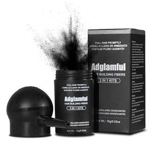 lot 18038 image: Adglamful Hair Building Fibers with Spray Applicator, Hair Fibers for Thinning Hair, Undetectable & Long-lasting, Instant Coverage Bald Spots & Hair Loss, Fuller Thicker Finish for Adults (Black, 15g)