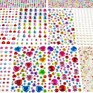 lot 18043 image: 3000 PCS Gem Stickers - Self Adhesive Scrapbook Supplies  Rhinestones for Crafts Supplies,Small Earrings Face Nail Jewels for Kids - Face Gems Body Glitter Hair Jewelry for Women,Valentines Gifts
