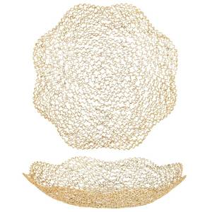 lot 18085 image: IBWell Decorative Dish for Home Decor and Centerpieces - Gold Vegetable Fruit Bowl Basket(Large) for Kitchen Counter�� Table Centerpieces for Dining Room and Living Room Decor (Gold, Large)