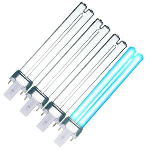 lot 20338 image: uvcoolplunge Replacement Light Bulb for Fish Tank, Turtle Tank, Outdoor Pond Clarifier Compatible with JUP-01 UVE9 CF400 CF500 UV CP-9 UV Light for Aquarium, 4 Pack 13W UV C Lamp for G23 Base