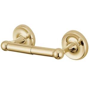 lot 20358 image: Kingston Brass BA318PB Classic Toilet Paper Holder, Polished Brass,9-14 Length