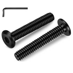 lot 20367 image: MewuDecor 516-18 x 2-12 Flat Head Socket Head Screw Furniture Bolts Countersunk Connector Screws, Stainless Steel 18-8 (304), Black Oxide, Fully Threaded, 10 PCS