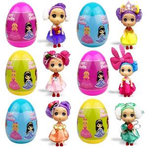 lot 20378 image: JoFAN 6 Pack Prefilled Jumbo Easter Eggs with Girl Doll Toys Inside for Kids Girls Boys Easter Basket Stuffers Gifts Party Favors