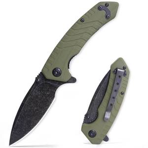lot 20381 image: BARRYSAIL Folding Pocket Knife, 3.3 Inch D2 Steel Blade G10 Handle Small EDC Knife with Liner Lock, Pocket Clip for Men Women, Perfect Tool for Camping Hunting Survival