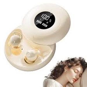 lot 18079 image: sunvito Sleep Earbuds for Side Sleepers, Mini Invisible Wireless Bluetooth 5.4 Micro Sleep Headphones(Beige)