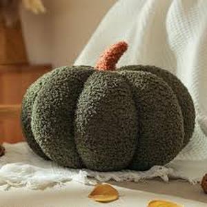 lot 18086 image: Green Pumpkin in Sage Green 18in x 14in